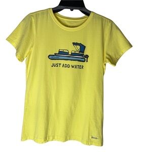 Life is Good Just Add Water Pontoon Boat Crusher Tee S